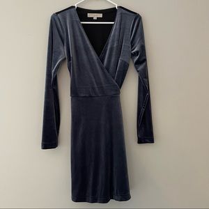 Loft velvet wrap dress
